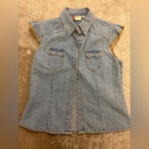 Levi's Light Blue Denim Shirt Y2K
